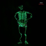 Adult frightening bones skeleton costume