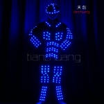 DMX controlled LED glowing Jumpsuits with Hat