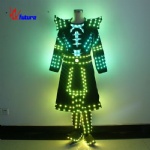 Fireproof custom LED ancient Chinese soldier performance costume