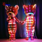 LED big brown bear doll light up clothing