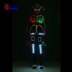 Full-color luminous fiber optic one-piece caring little Harley-girl performance costume