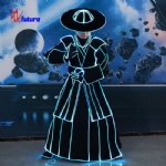 Fiber-optic luminous court dress