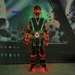 Fiber optic creative ancient warrior costume