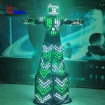 Programmable LED stilt walking parade costume