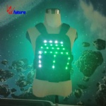Fluorescent group dance performance costume bulletproof vest