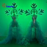 Creative luminous snowflake performance costume