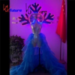 Future creative personality snowflake glow performance dress