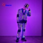 LED light dance performance suit set