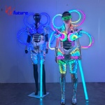 Fashionable silver LED laser light suit