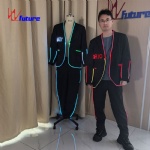 Fiber optic letter light up suit