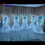 led luminous tiara Crown butterfly wings dress dress