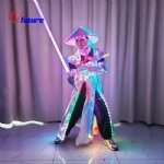 led illuminated samurai suit