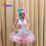 LED illuminated macaron short skirt set