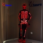 Fiber optic glowing bone frame suit