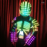 Leather Robot Jacket With LED Light